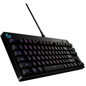 Teclado Mecânico Gamer Logitech G PRO, RGB, Design Tenkeyless, Switch GX Clicky Azul, US