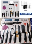 Conjunto de Facas Tramontina Plenus em Aço Inox e Polipropileno – 9 Peças