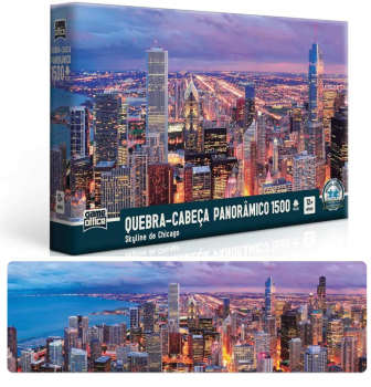 Quebra Cabeça 1500 Peças Skyline de Ch Toyster Brinquedos