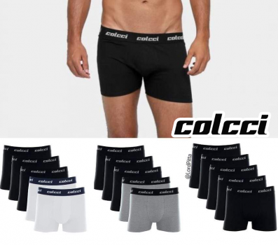 Kit 5 Cuecas Boxer Cot Elas Bord, Colcci