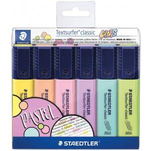 Marcador de Texto Staedtler Textsurfer Classic 364 CWP6 - 6 Cores Pastel