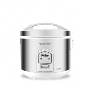 Panela de Arroz Philco PH10B 10 Xícaras Visor Glass Inox 110V