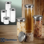 Kit Potes de Vidro Porta Mantimentos Herméticos 4 Unid Electrolux