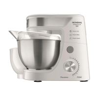 Batedeira Planetária Mondial Premium Inox BP-02P-W-TI com 12 Velocidades 700W - Branca