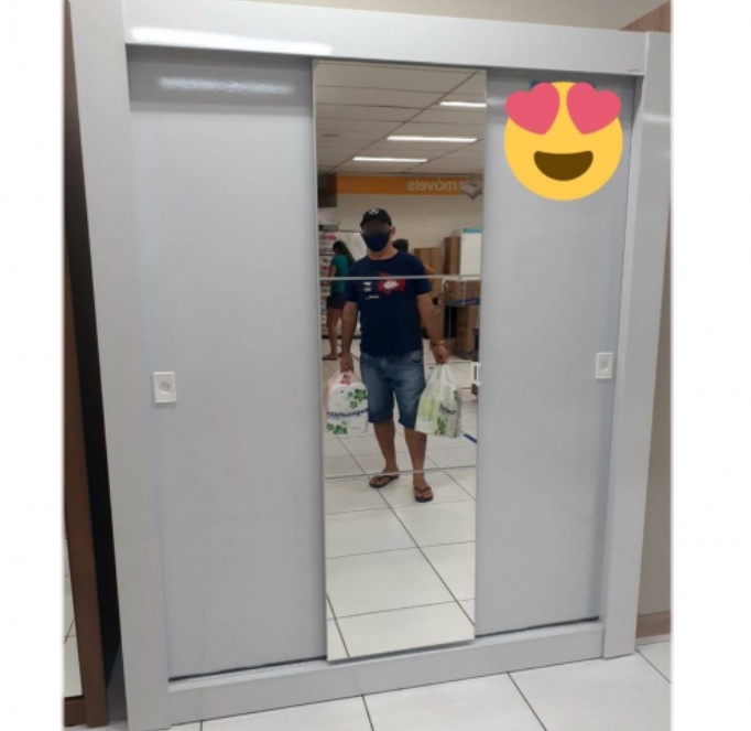 Guarda-roupa Casal com Espelho 3 Portas de Correr – Kappesberg City