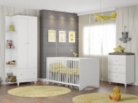 Guarda-Roupa de Bebê 2 Portas – com Cômoda e Berço Móveis Estrela – Magazine