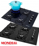 Cooktop À Gás Mondial 4 Bocas Ctg 01 Preto Bivolt
