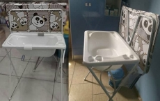 Banheira de Bebê Galzerano com Suporte e Trocador – Standard Girafa Dobrável 20kg