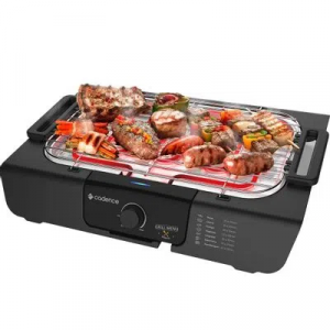 Churrasqueira Elétrica Cadence Grill Menu 1800W Preto 220V