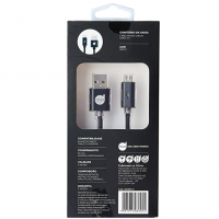 Cabo Micro Usb De Nylon Com Led Preto, Dazz, Outros Acessórios Para Notebooks