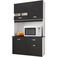 Cozinha Compacta Lili - 4 Portas E 1 Gaveta - Preto