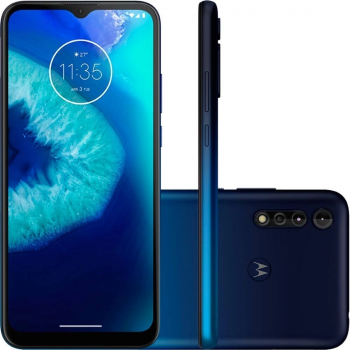Smartphone Motorola Moto G8 Power Lite 64GB Azul – 4G Octa-Core 4GB RAM 6,5” Câm. Tripla + Selfie 8MP