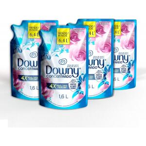 Kit Amaciante Concentrado Downy Brisa de Verão - 4 sachês com 1 - 6 L cada - total 6 - 4 L