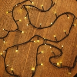 Cordão de LED Pisca Pisca, Fio Verde, Luz Amarela com 8 Funções, 6m, 100 LEDs, 110v, Cromus