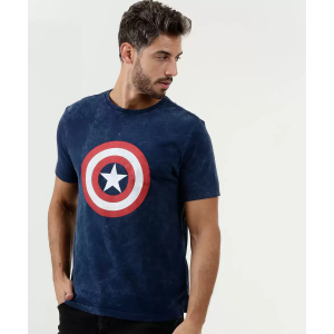 Camiseta Masculina Estampa Capitão America Marvel