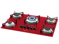 Cooktop 5 Bocas Fischer Rouge à Gás Tripla-Chama – Acendimento Superautomático – Magazine