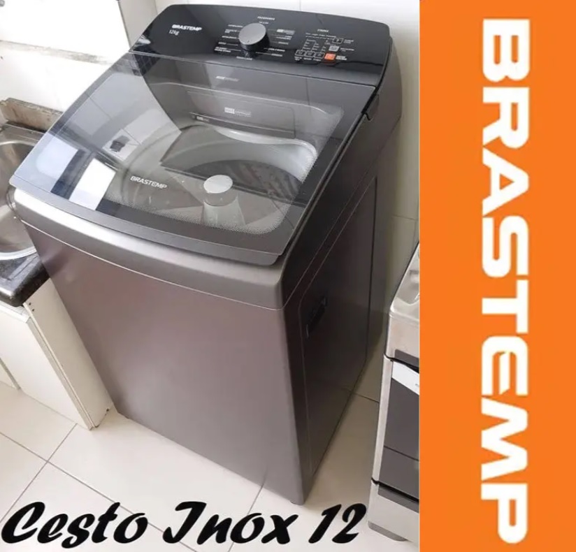 Máquina de Lavar Brastemp 12Kg titânio com Ciclo Tira Manchas Advanced e Ciclo Antibolinha – BWK12A9