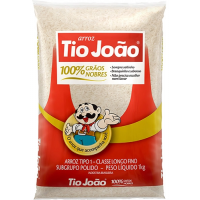 Arroz Branco Tio João Tipo 1 100% Grãos Nobres 1kg