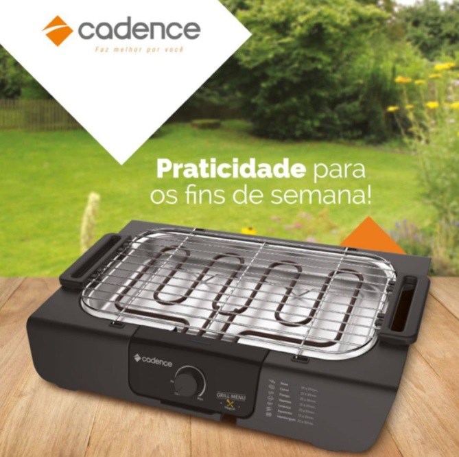 Churrasqueira Elétrica Cadence GRL810 Grill Menu