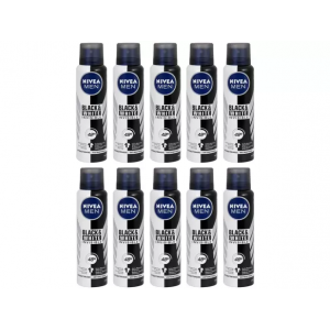 Kit Desodorante Nivea Invisible For Black & White - Aerossol Antitranspirante Masculino 150ml 10 Uni
