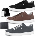 Kit Sapatenis Neway SW Preto, Marrom e Chumbo Com 1 Cinto e 1 Carteira – Dhl Calçados 41