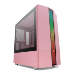 Gabinete Gamer Pichau Carrier II Lateral Vidro Temp RGB Rosa PG-CR02-PKRGB