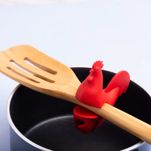 Apoio de Utensílios de Silicone Cook Vermelho 10x07cm