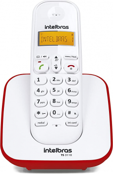 Telefone sem Fio Digital, Intelbras, TS 3110, Vermelho