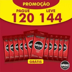 Camisinha Preservativo Prudence Clássico Pague 120 leve 144