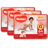Fralda Huggies Turma da Mônica Supreme Care G - Kit com 192 Unidades
