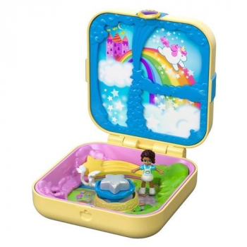 Playset E Mini Boneca – Mini Polly Pocket – Maleta Polly No Fundo Do Mar – Mundo Do Unicórnio – Mattel