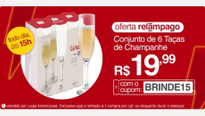 CONJUNTO DE 6 TACAS DE CHAMPANHE RIOJA 220ML CASUALHOME