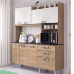 Cozinha Compacta Itatiaia Açaí com Balcão – 7 Portas 2 Gavetas