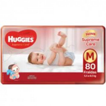 Fralda Huggies Turma da Mônica Supreme Care – Tam. M 5,5 a 9,5kg 80 Unidades