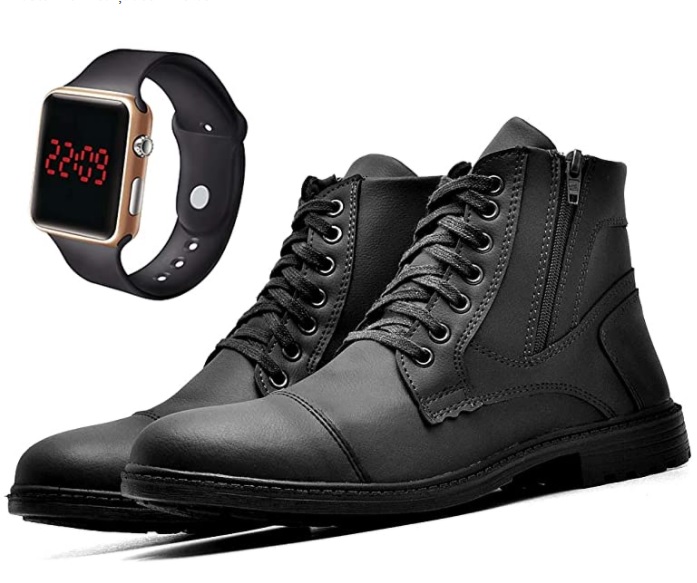 Bota Coturno Urbano Adventure Com Relógio LED Casual Masculino DUBUY