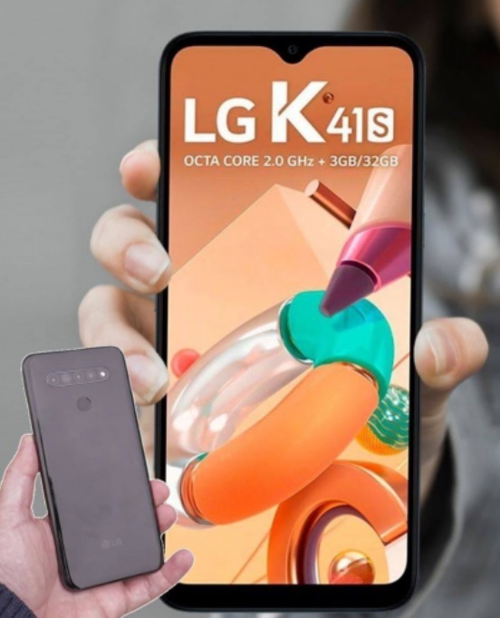 Smartphone LG K41S Titânio 32GB, RAM de 3GB, Tela de 6,55″ V- Notch HD+ 20:9, Inteligência Artificial, Câmera Quádrupla e Processador Octa-Core 2.0