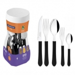 Faqueiro Tramontina Leme Lâminas em Aço Inox 20 Peças Vermelho