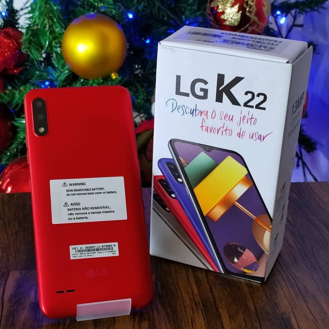 Smartphone LG K22 32GB 4G Quad-Core 2GB RAM – Tela 6,2” Câm. Dupla + Selfie 5MP Dual Chip