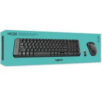 Combo Teclado e Mouse Sem Fio Logitech Mk220 Com Design Compacto,  Pilhas Inclusas...