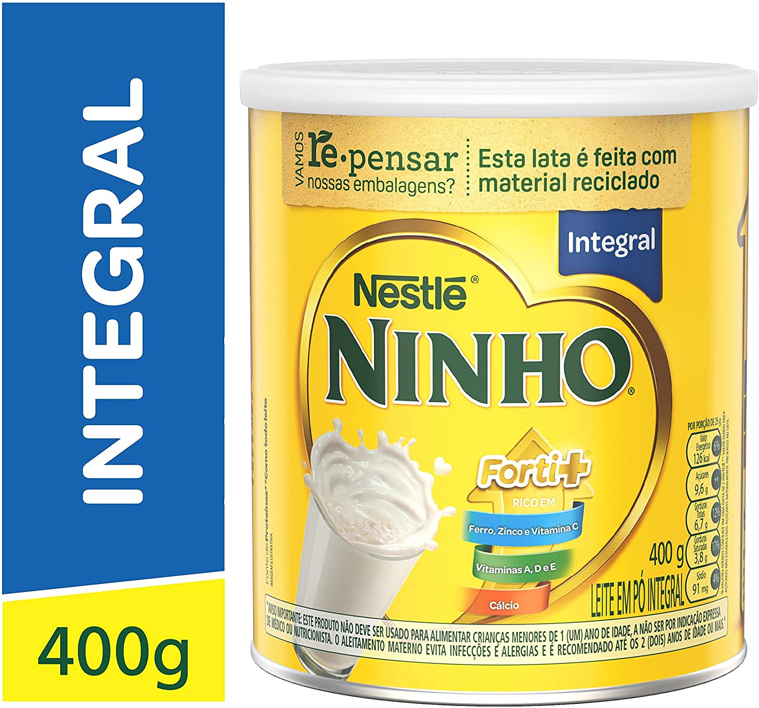 Oferta Rel?mpago | Leite em P?, Forti+, Integral, Ninho 400g | Amazon