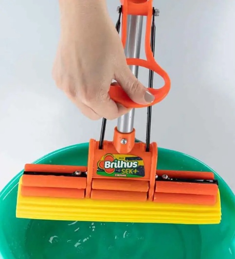 Mop Sek+ com Cabo, Laranja, Brilhus