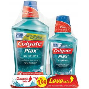 Enxaguante Bucal Colgate Plax Ice Infinity 750ml + 500ml