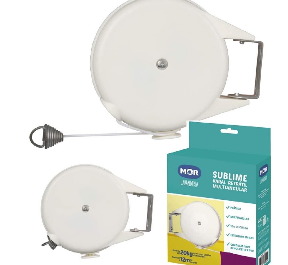 Varal Retrátil 1 Corda Multiangular Sublime, Mor