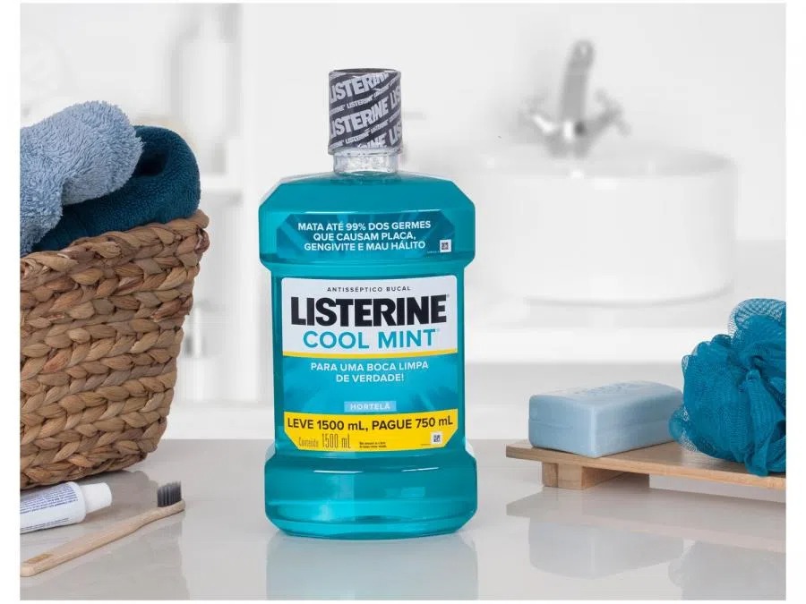 Listerine Antisséptico Bucal Cool Mint, 1500 ml