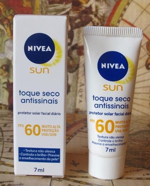 Protetor Solar Facial NIVEA SUN Toque Seco Antissinais FPS60 50ml, Nivea