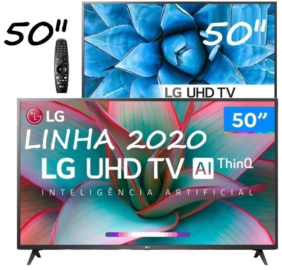 Smart TV LED 50″ 4K UHD LG 50UN731C 3 HDMI 2 USB Wi-Fi Assitente Virtual Bluetooth