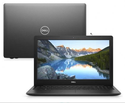 Notebook Dell Inspiron 15 3000, i15-3583-A05P, Intel Pentium Gold, 4 GB, 500 GB, Tela LED 15″ HD, Windows 10, Preto