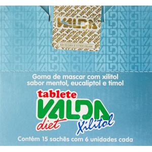 Kit Pastilhas Valda Tablete Diet com 15 Sachê de 6 Unidades Cada