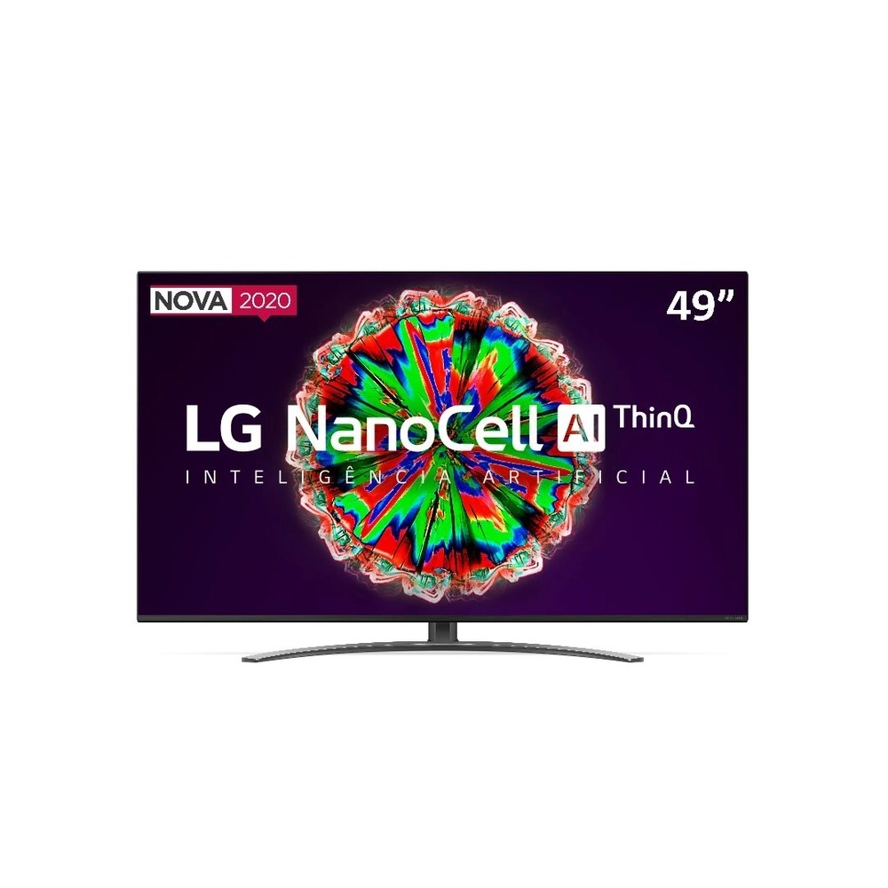 Smart TV LG 49” 49NANO81 Ultra HD 4K NanoCell IPS WiFi Bluetooth HDR Inteligencia Artificial ThinQAI Google Assistente Alexa IOT