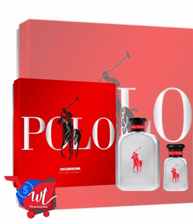 Kit Perfume Masculino Ralph Lauren Polo Red Rush EDT 125ml + Miniatura 40ml